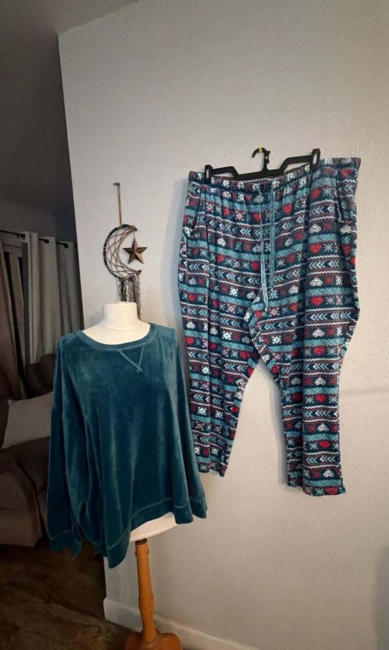 2pc Muk Luks Holiday Lounge pajama set Fair Isle
Sz 4X